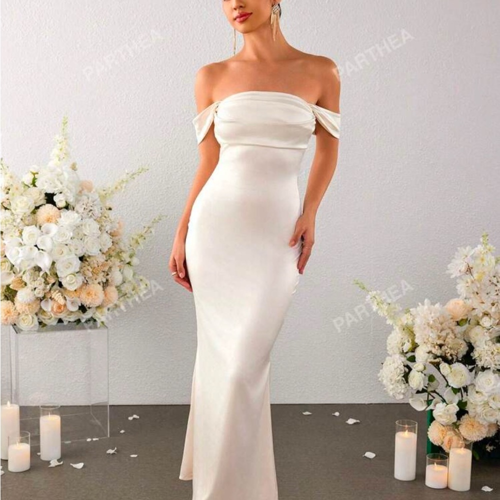 Elegant Off-Shoulder White Dress